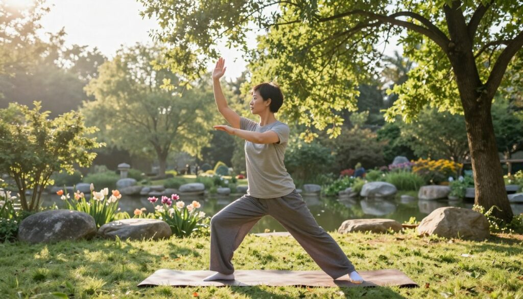A beginner linking a short Qigong session to a morning routine